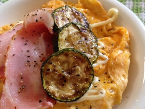 一人ランチにズッキーニ丼